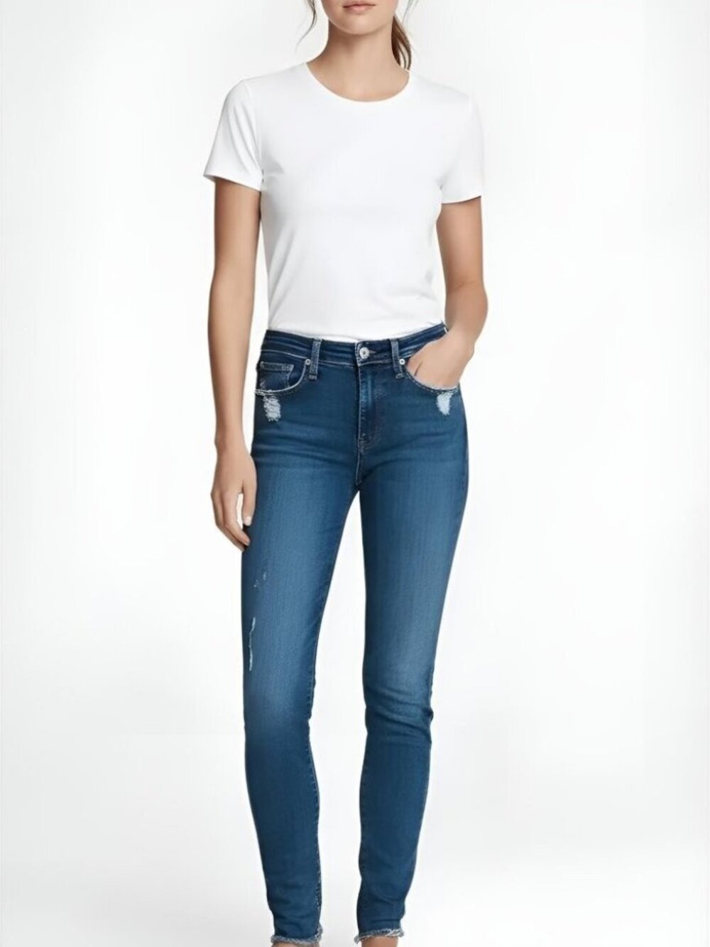 Rag & Bone Cate Mid-Rise Skinny Jeans La Paz Wash Size 27 EUC